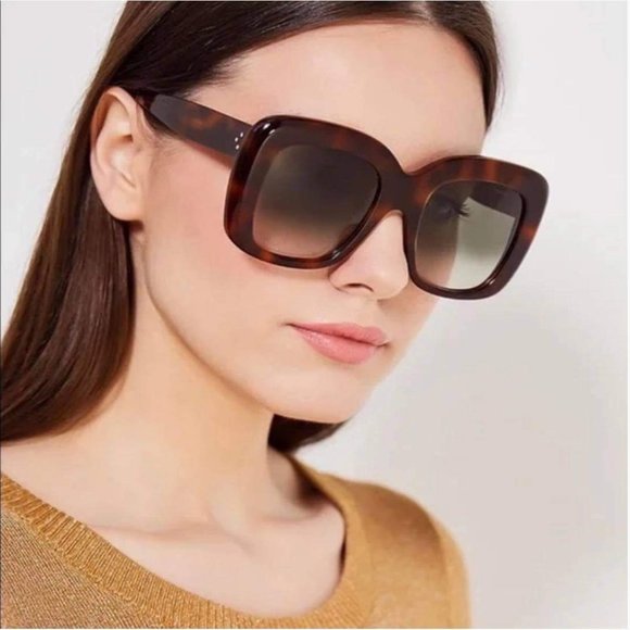 Celine Dark Havana/Blue Gradient Acetate Sunglasses CL 41433S XM 005L Preloved